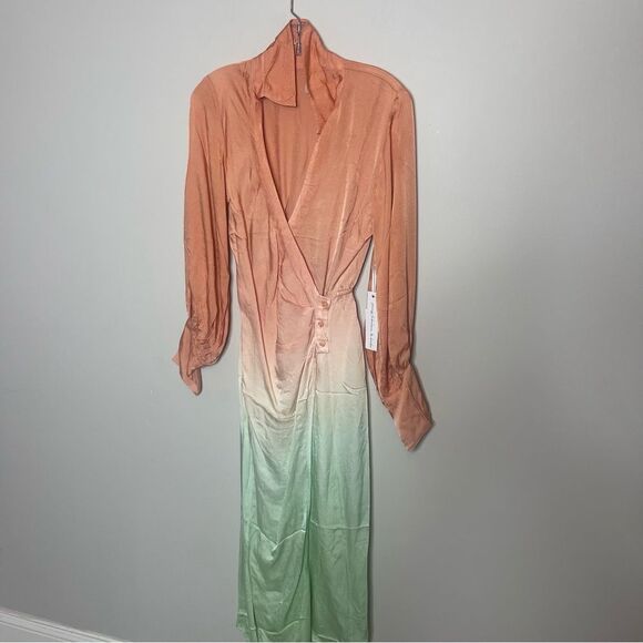 Young Fabulous & Broke Long sleeve ombré dress New small - Picture 5 of 9